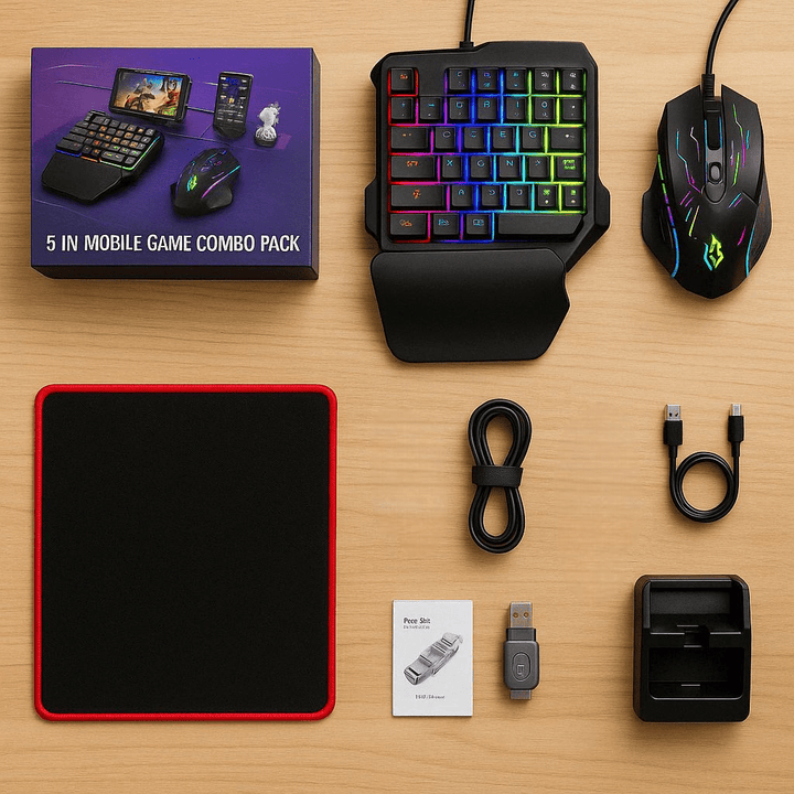 5 u 1 RGB Gaming Set za Mobilne Igrice