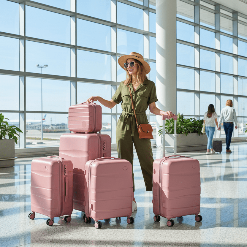 6 - dijelni set kofera – – Puder Roza – slika 21