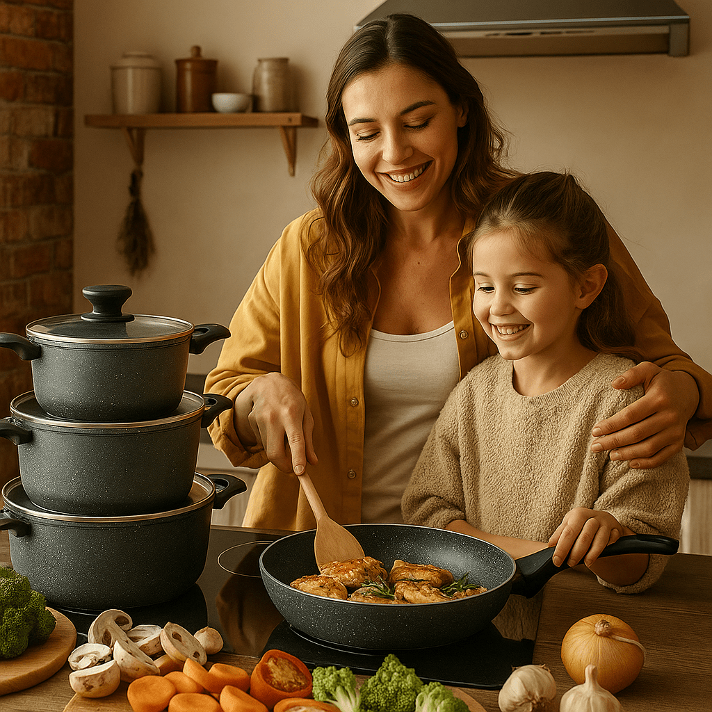 7 - dijelni set posuđa GRANIT My Cook - SAMO KLIKNI