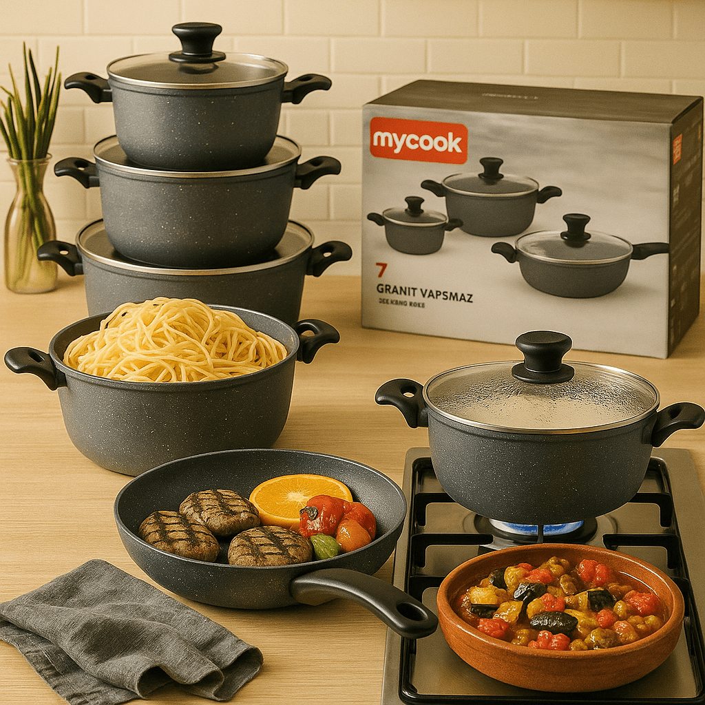 7 - dijelni set posuđa GRANIT My Cook - SAMO KLIKNI