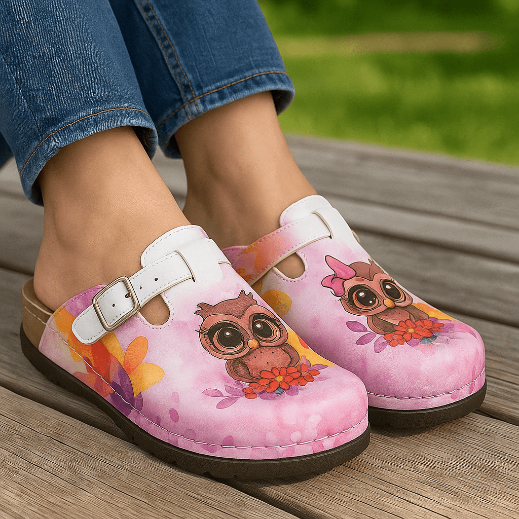 Anatomske klompe Pink Owl - SAMO KLIKNI