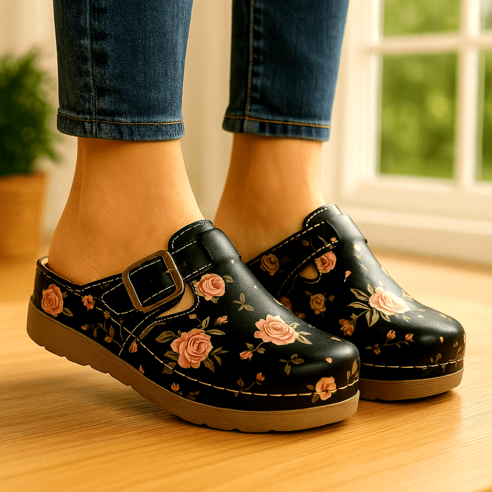 Anatomske klompe Roses Black – Obuća i Papuče – 37 – slika 5
