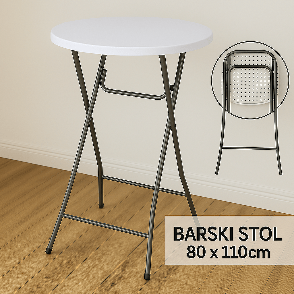 Barski sklopivi stol 80 × 110 cm - SAMO KLIKNI
