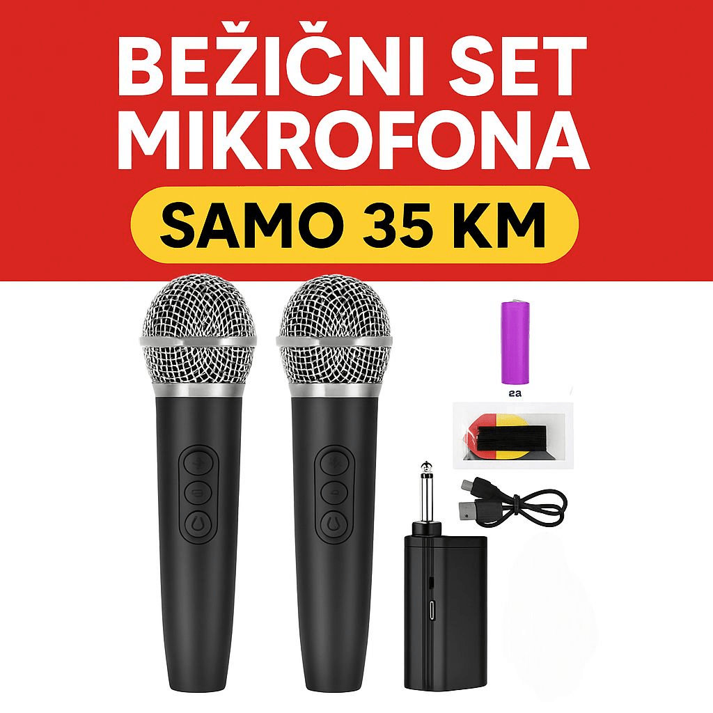 Bežični set mikrofona - SAMO KLIKNI