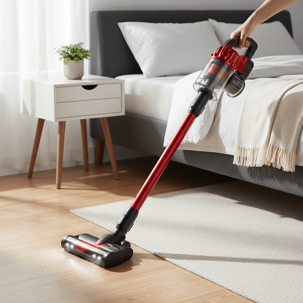 Bežični Štapni Usisavač s Ciklon Tehnologijom – Kućanski aparati – Crvena – slika 12