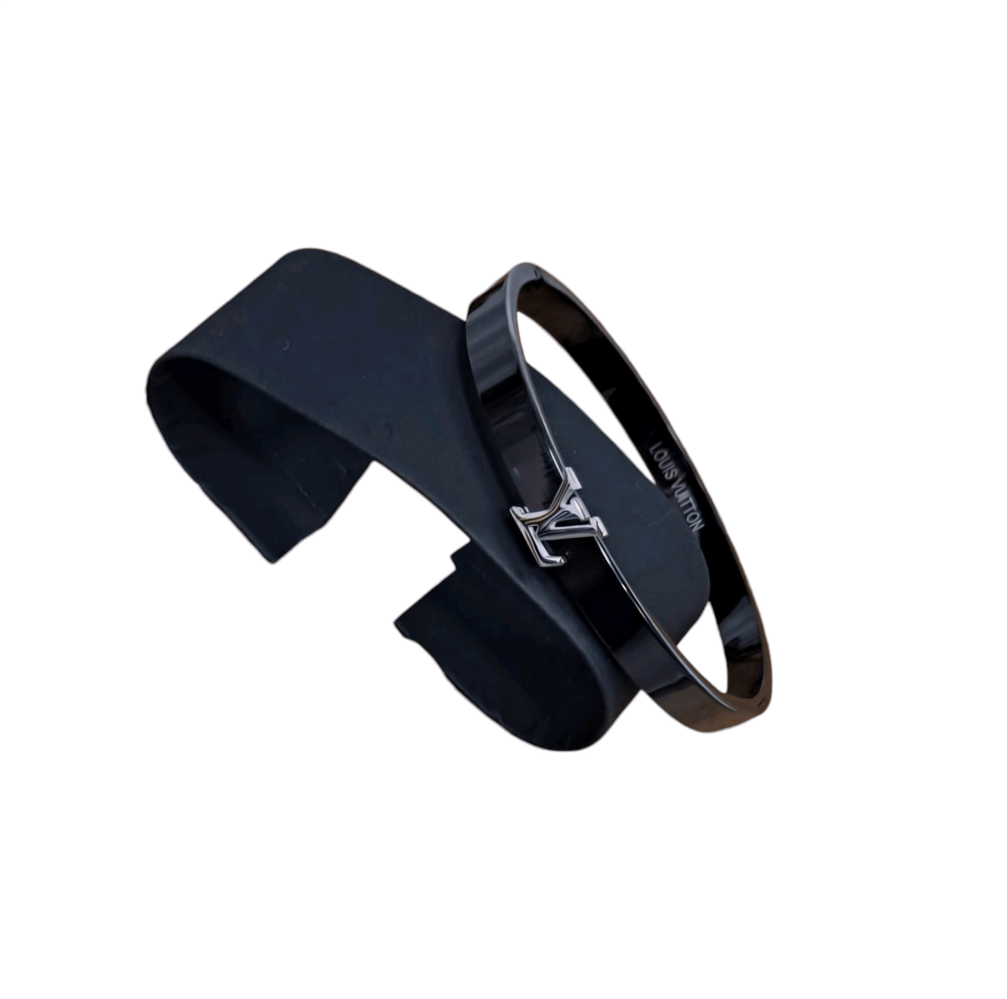 Crna narukvica s luksuznim LV motivom - SAMO KLIKNI