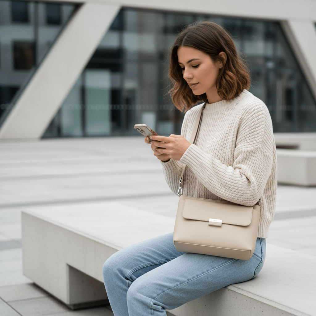 Crossbody Torba za Žene – – Bež – slika 11