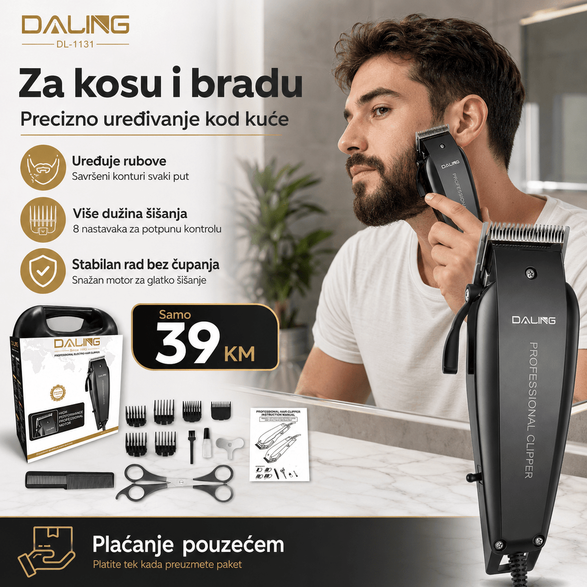 DALING Mašinica za Šišanje – – – slika 8