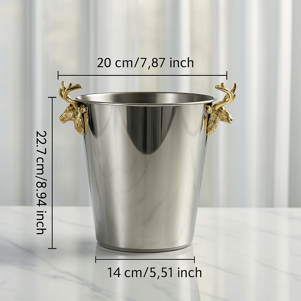 Dekorativni inox hink za led - SAMO KLIKNI