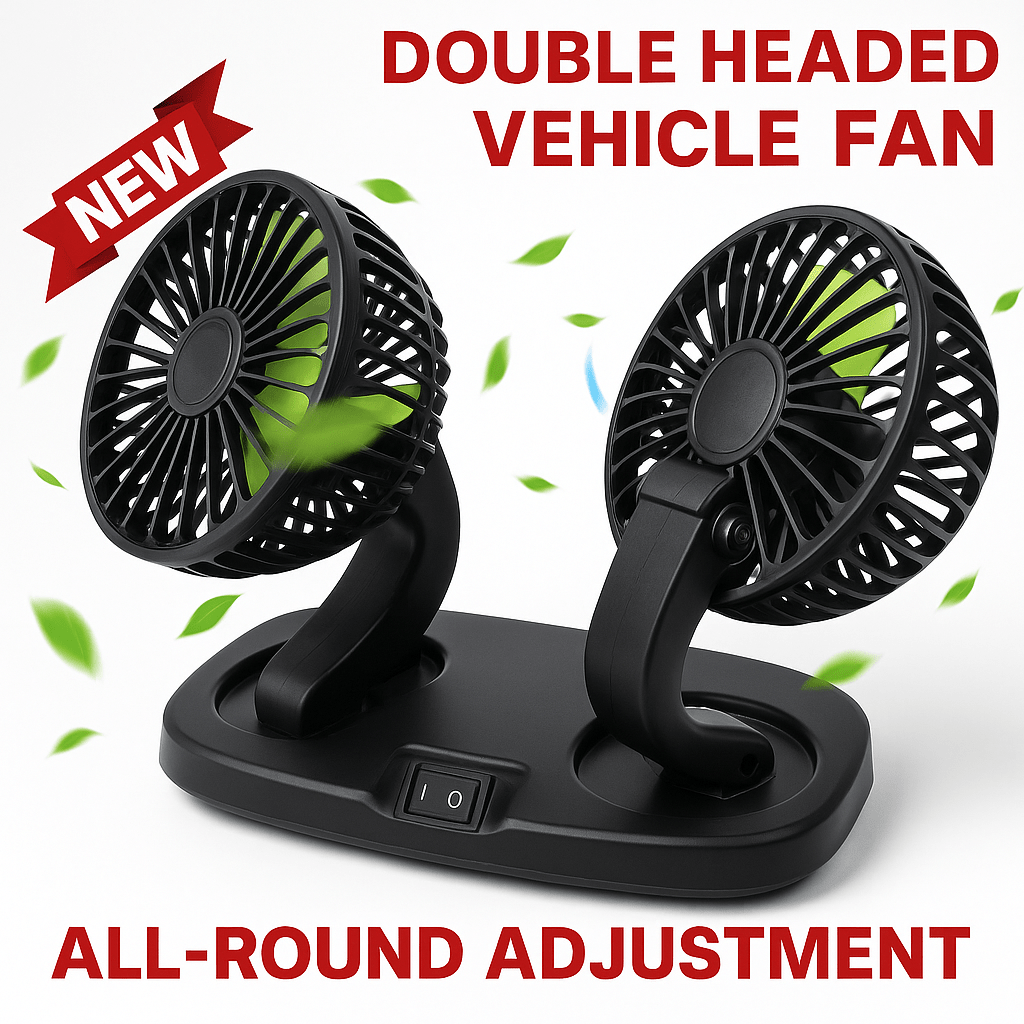 Dvostruki Auto Ventilator s 360° Rotacijom - SAMO KLIKNI