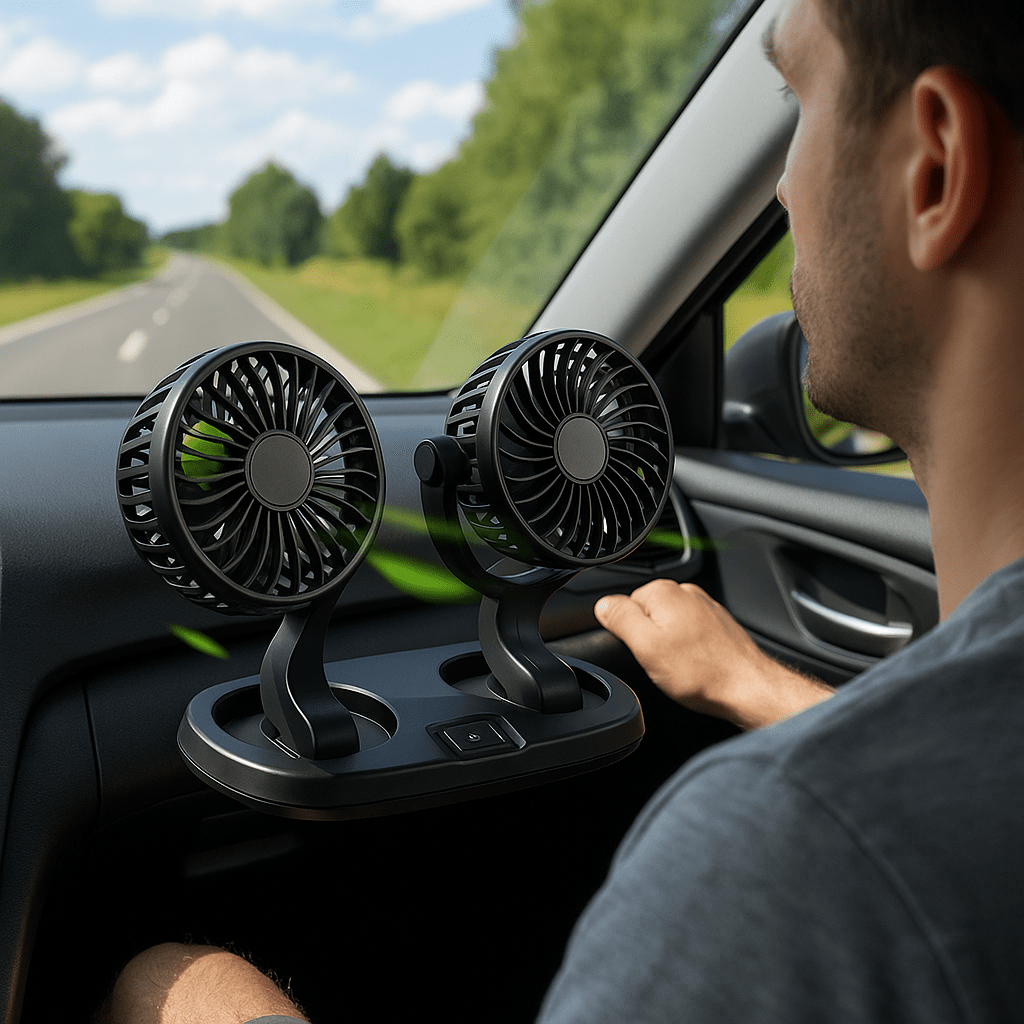 Dvostruki Auto Ventilator s 360° Rotacijom - SAMO KLIKNI
