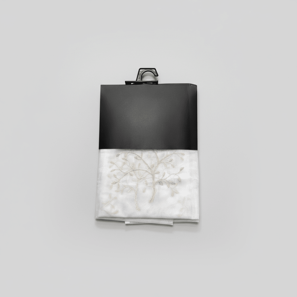 Elegantna Prozirna Zavjesa s Vezom Drveta 140x240 cm – Zavjese i paravani – 140 x 240 cm Bijela – slika 6