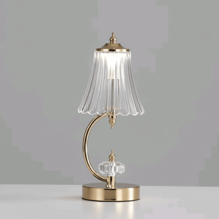 Elegantna Zlatna Stolna Lampa