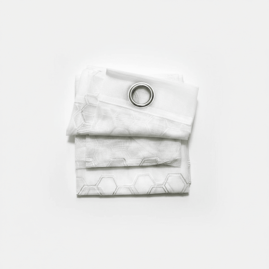 Elegantne Bijele Zavjese sa Hexagon Uzorkom | 140x240 cm – Zavjese i Paravani – Bijela 140 x 240 cm – slika 6