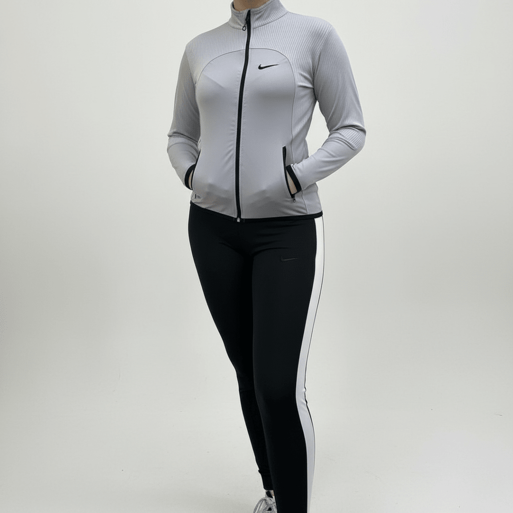 Elegantni Sportski Komplet – Trenirke – M Sivo - Crna – slika 6