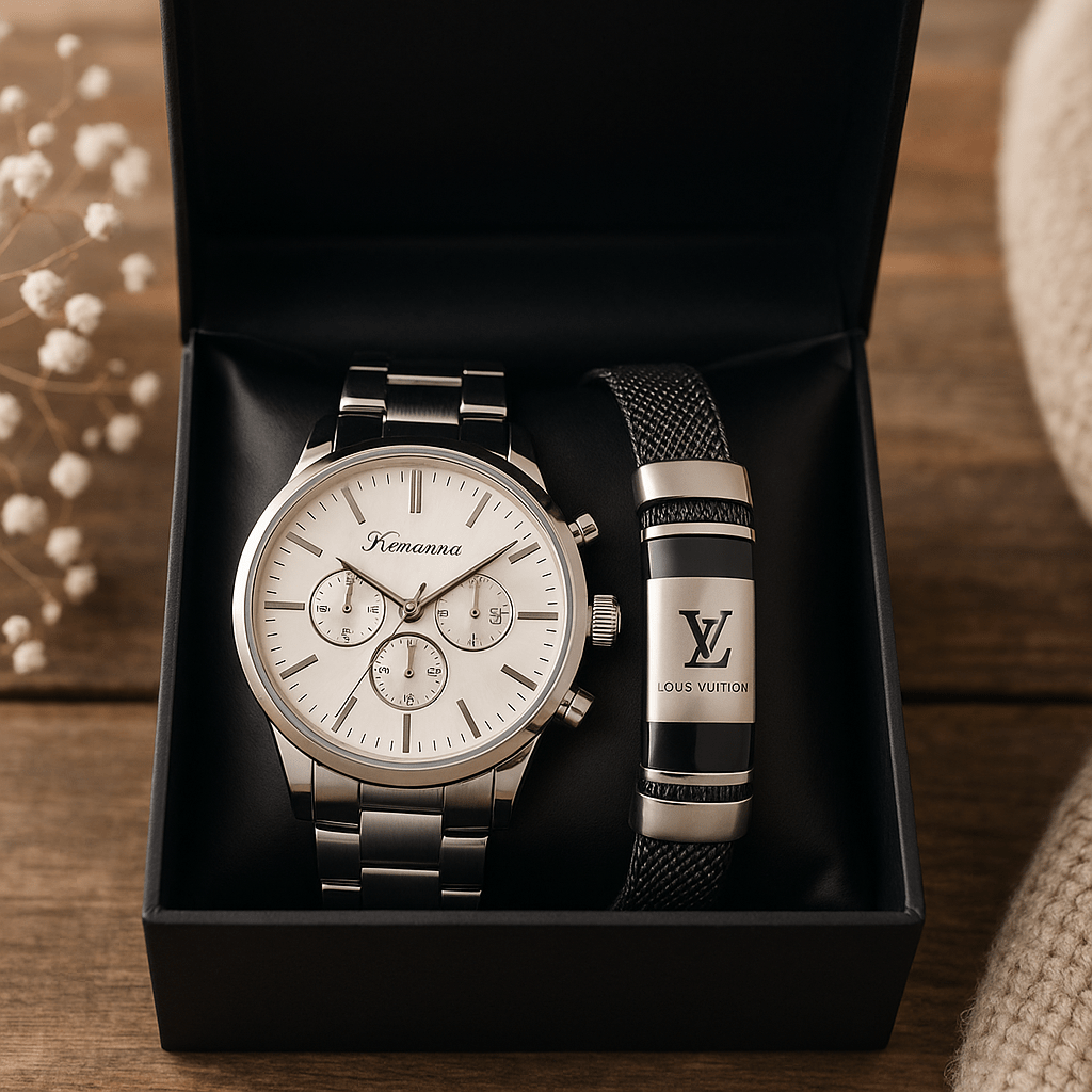 Elegantni Srebrni Ručni Sat s Narukvicom - SAMO KLIKNI