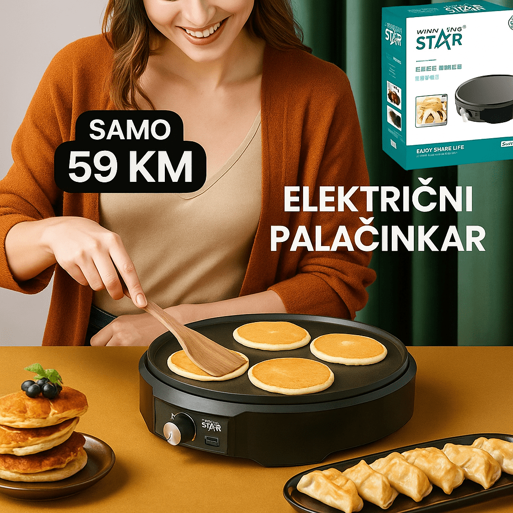 Električni Palačinkar 1200W - SAMO KLIKNI
