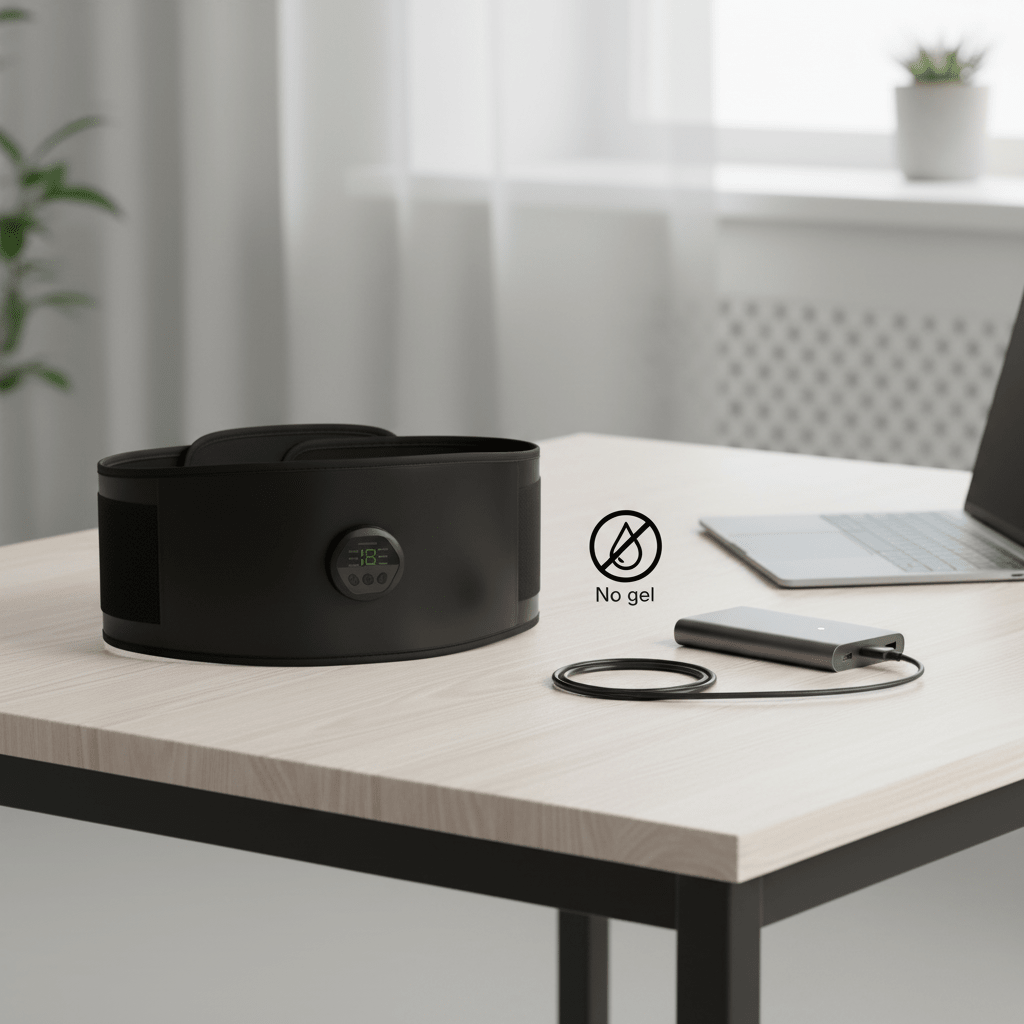 EMS Abdominalni Stimulator Mišića – Fitness Oprema – Crna Univerzalna – slika 6