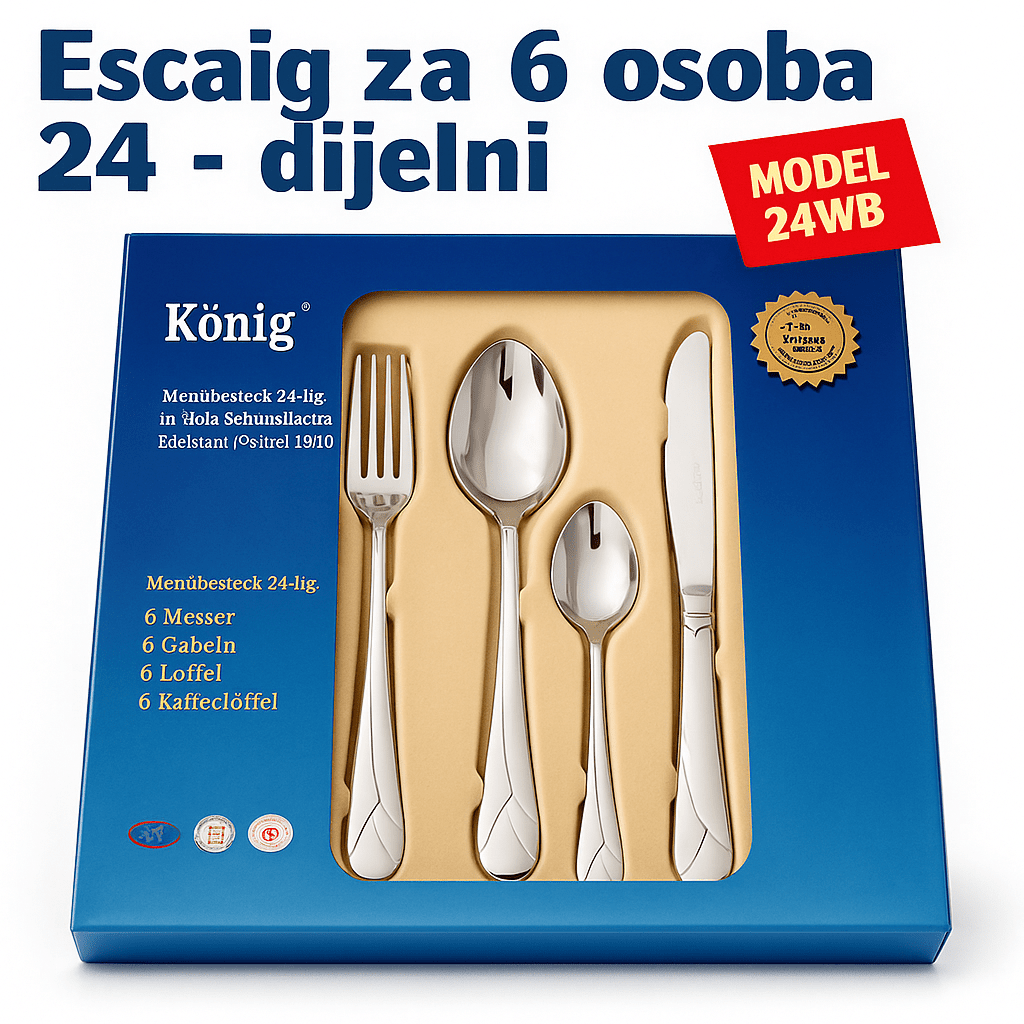 König Premium Escajg Set za 6 Osoba - SAMO KLIKNI