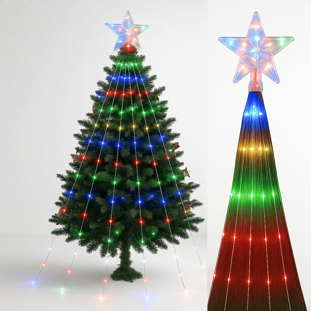 LED Božićna Zavjesa “Zvjezdano Stablo - SAMO KLIKNI