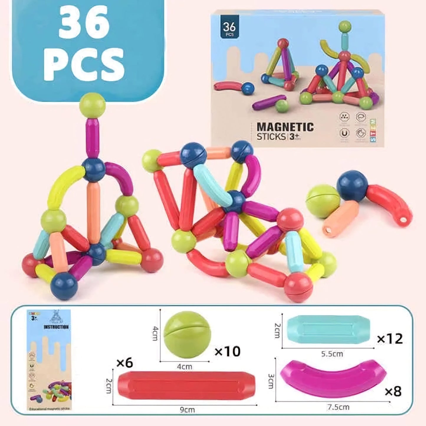 Magnetni Edukativni Set - 36 Dijelova - SAMO KLIKNI