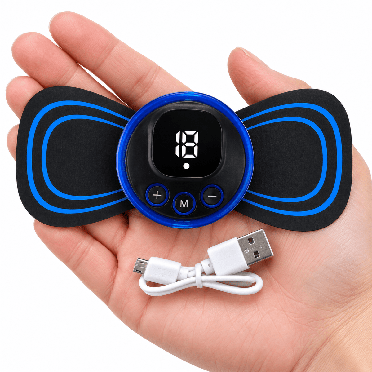 Mini električni masažer leptir s plavim kontrolerom – Mini električni masažeri leptir – – slika 3