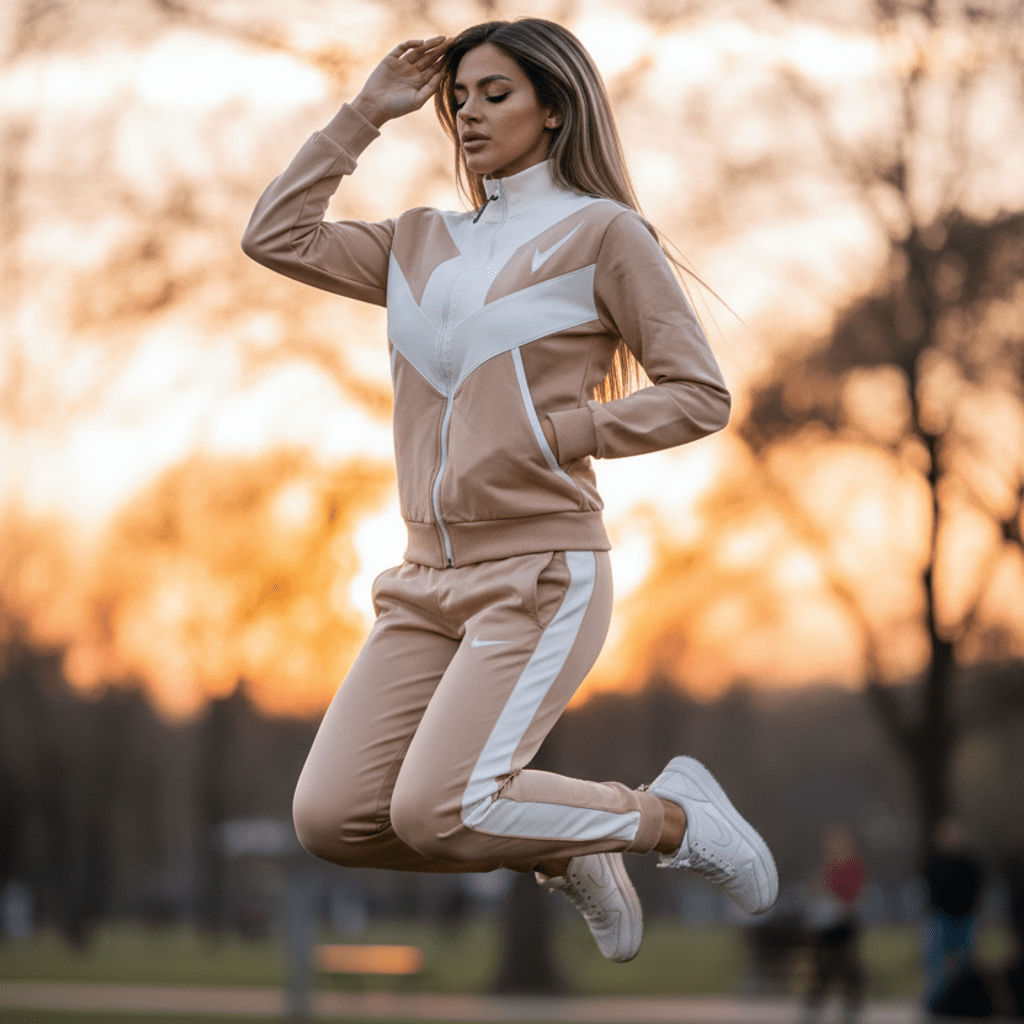 Moderna Dvodijelna Trenerka s Kontrastnim Dizajnom – Trenerke – S – slika 6