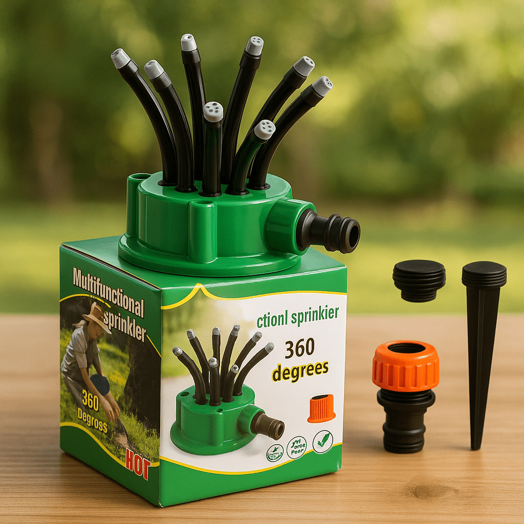 Multifunkcionalna 360° Prskalica za Zalijevanje Vrtova - SAMO KLIKNI