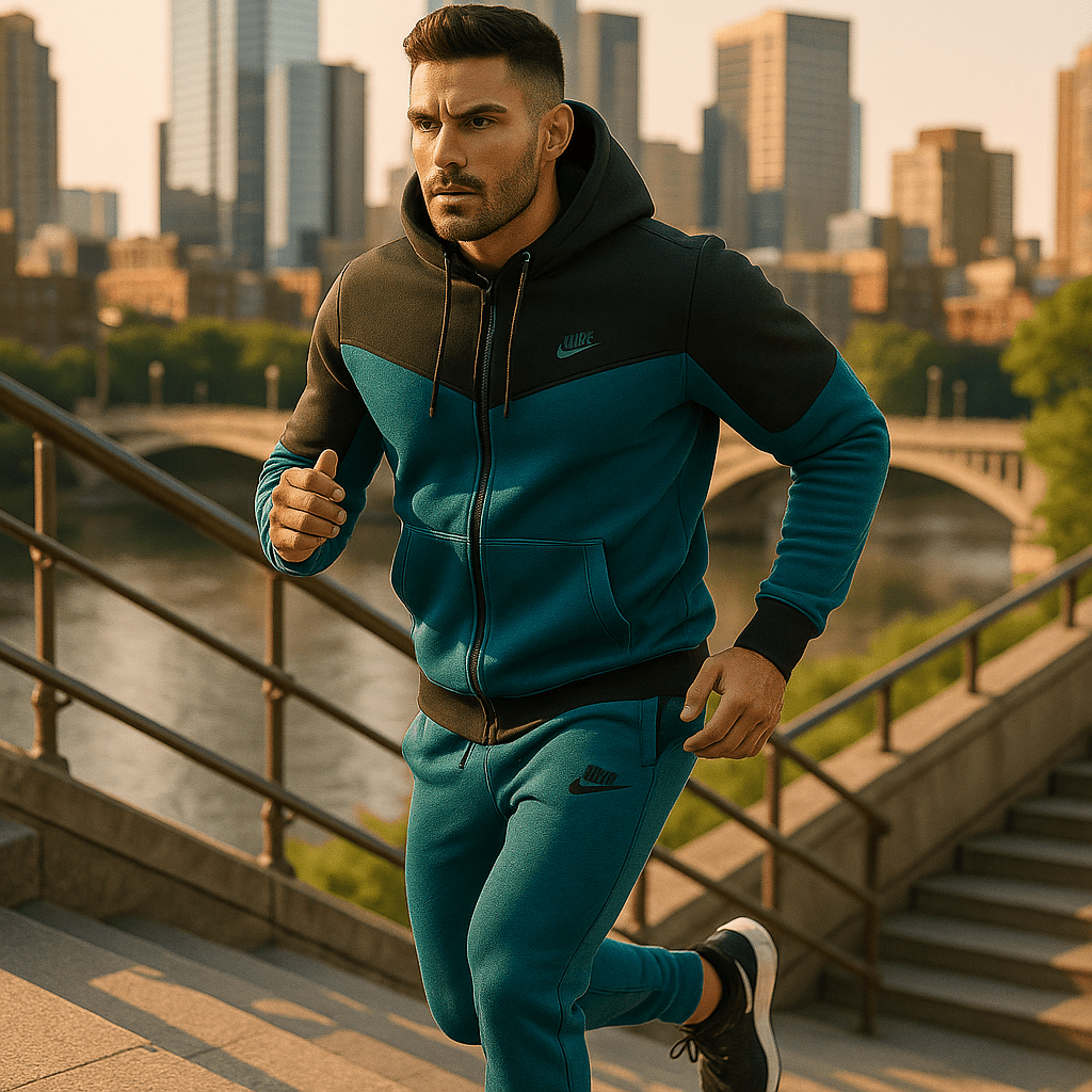 Muška sportska trenirka (plavo - crna) - SAMO KLIKNI