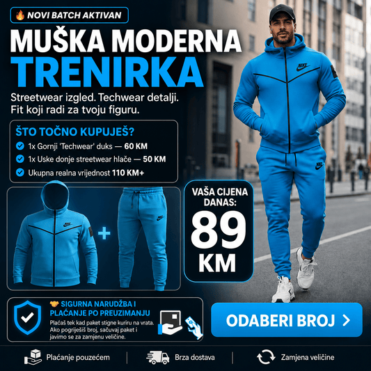 Muška trenirka u modernom sportskom stilu – Trenerke i Sportska Odjeća – S – slika 2