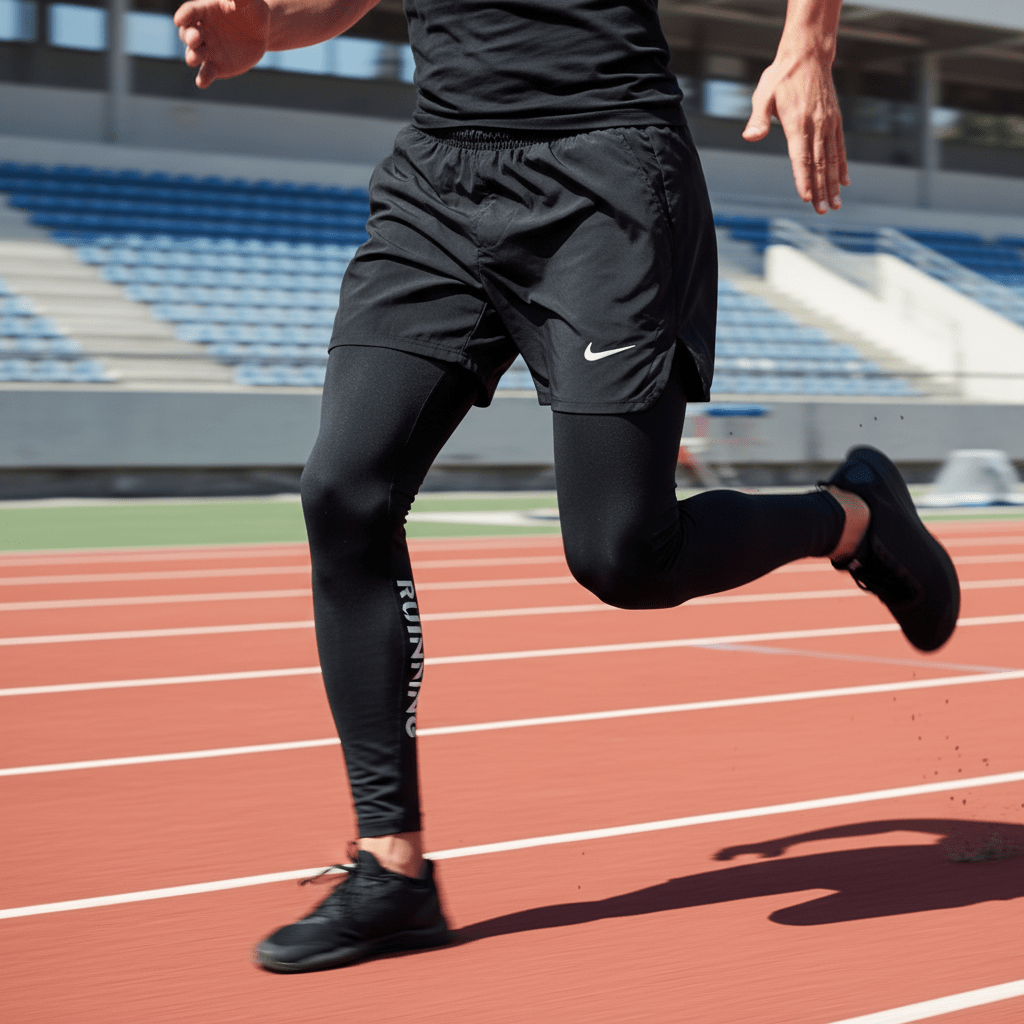 Muške 2u1 Sportske Hlače za Trčanje i Trening – Muška sportska odjeća – S Crna – slika 6