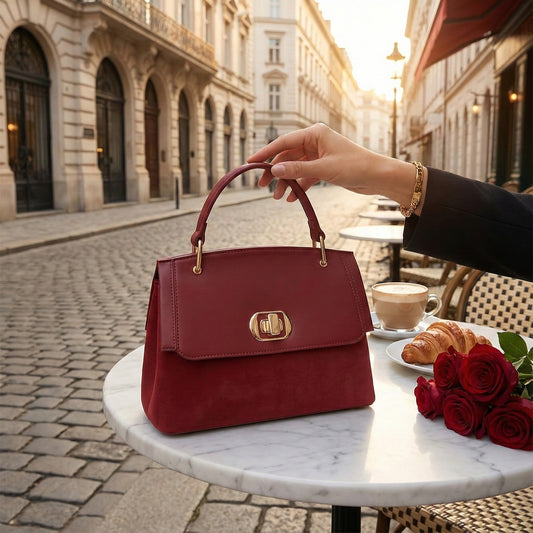 Premium Elegantna Ženska Torba – – Bordo – slika 2