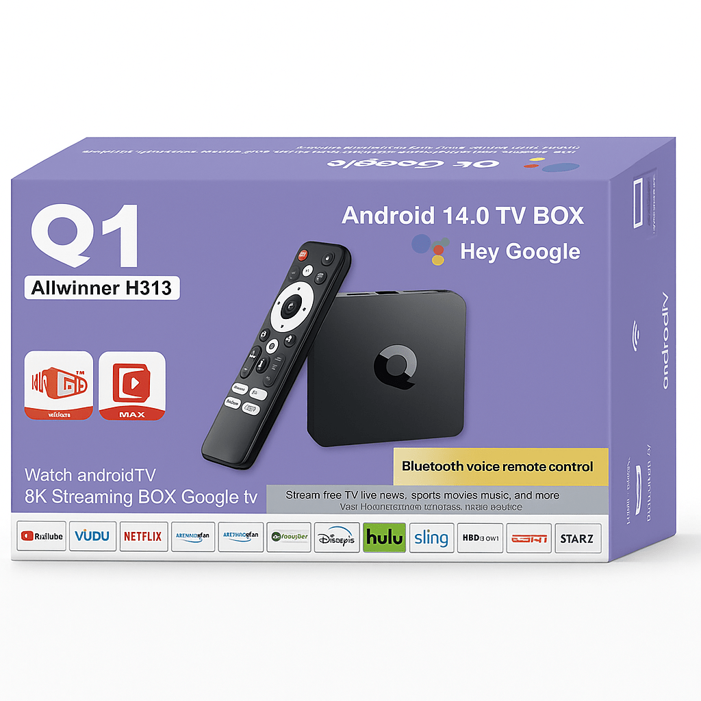 Q1 Android 14.0 TV BOX - SAMO KLIKNI