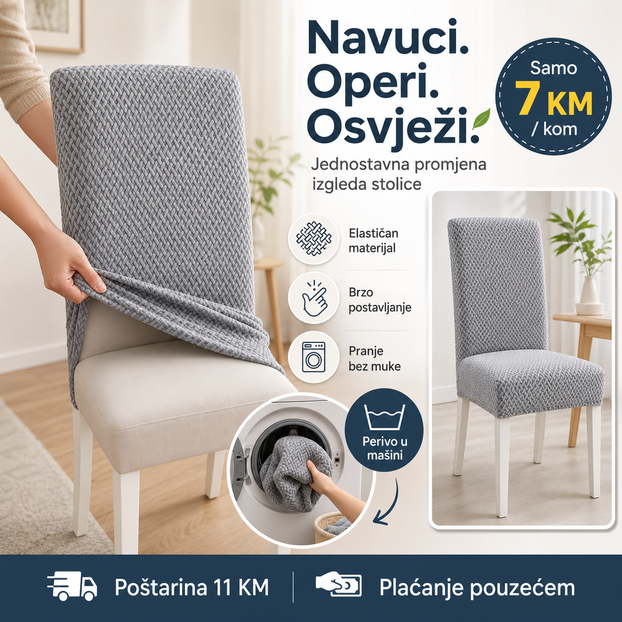 Elastične Navlake za Stolice
