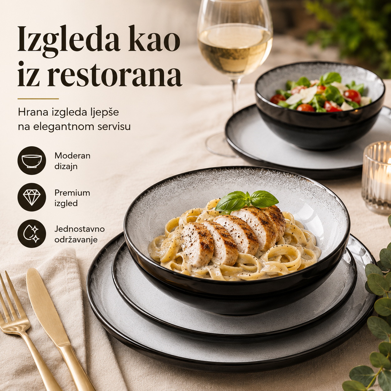 18/1 Porculanski Set za Ručak