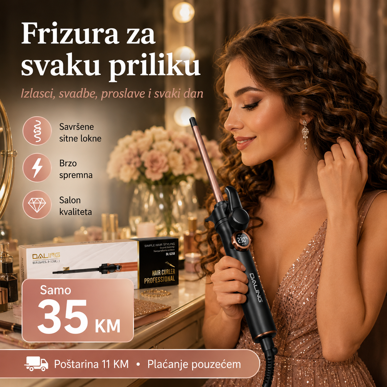 DALING Uvijač za Kosu