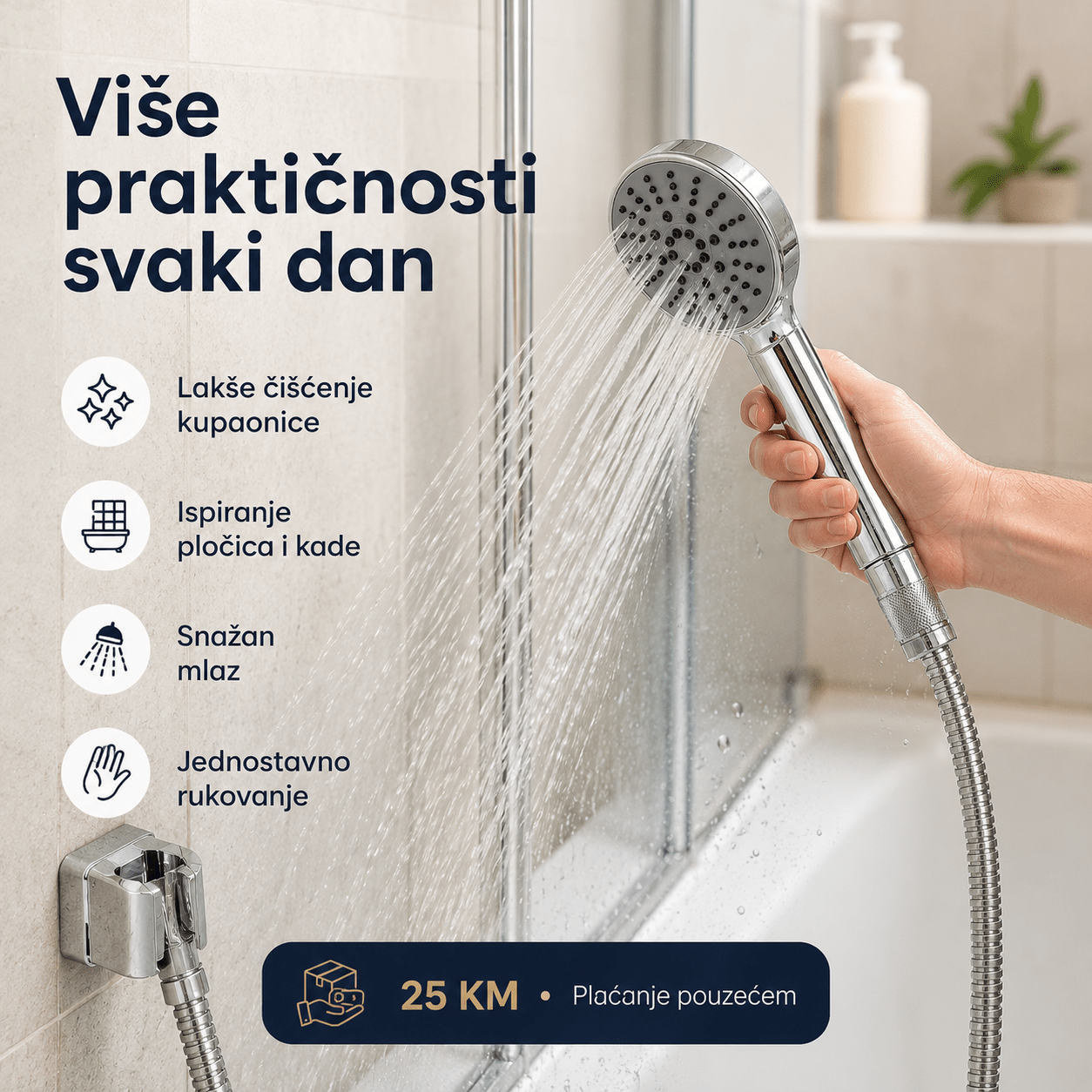 Ručni Tuš Set HOANSI 1.5 m – – – slika 8
