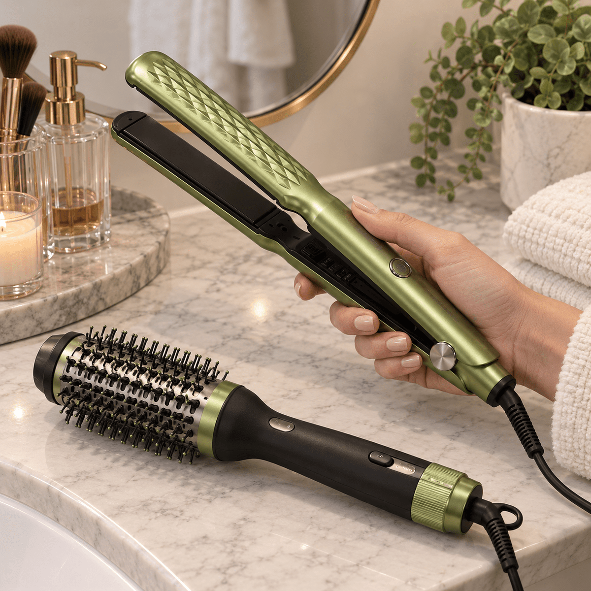 Set pegla i četka za kosu RE-2558 – Aparati za kosu – – slika 3