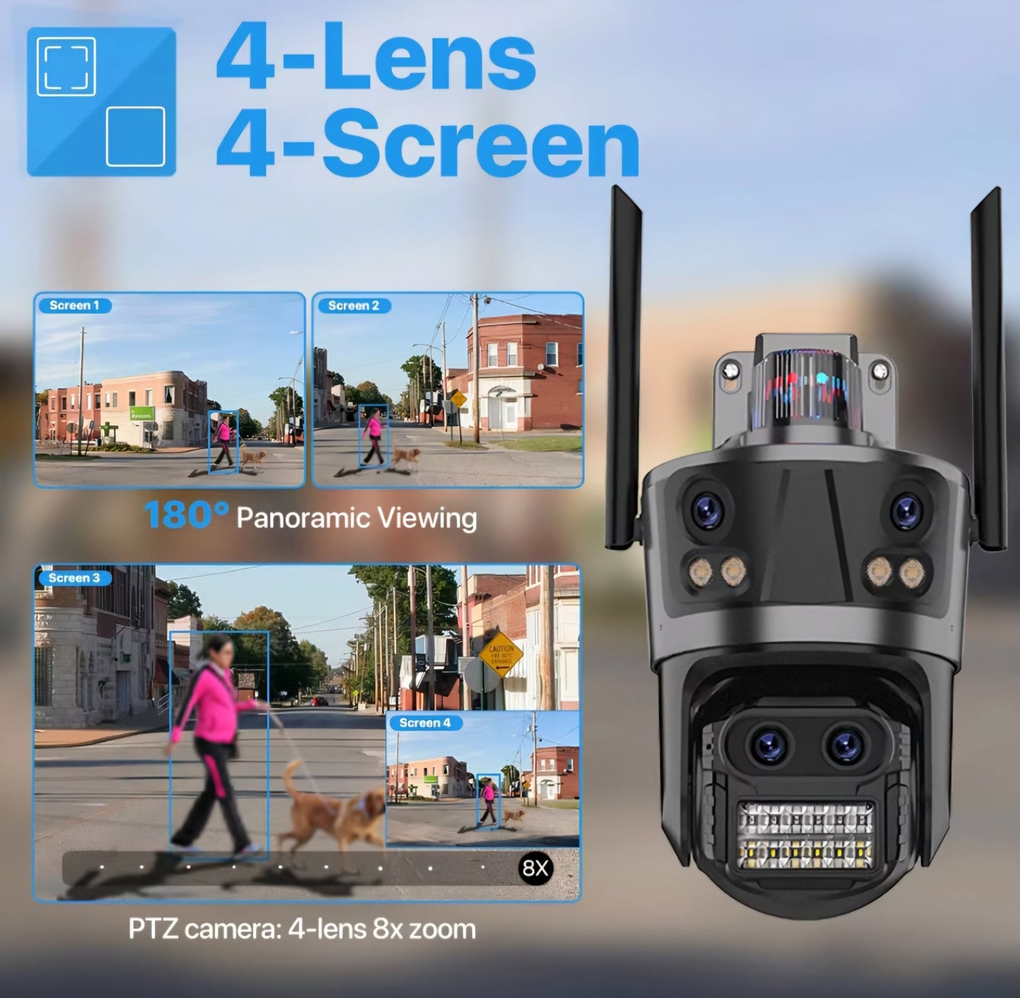 Sigurnosna 4K kamera s 3 objektiva - SAMO KLIKNI