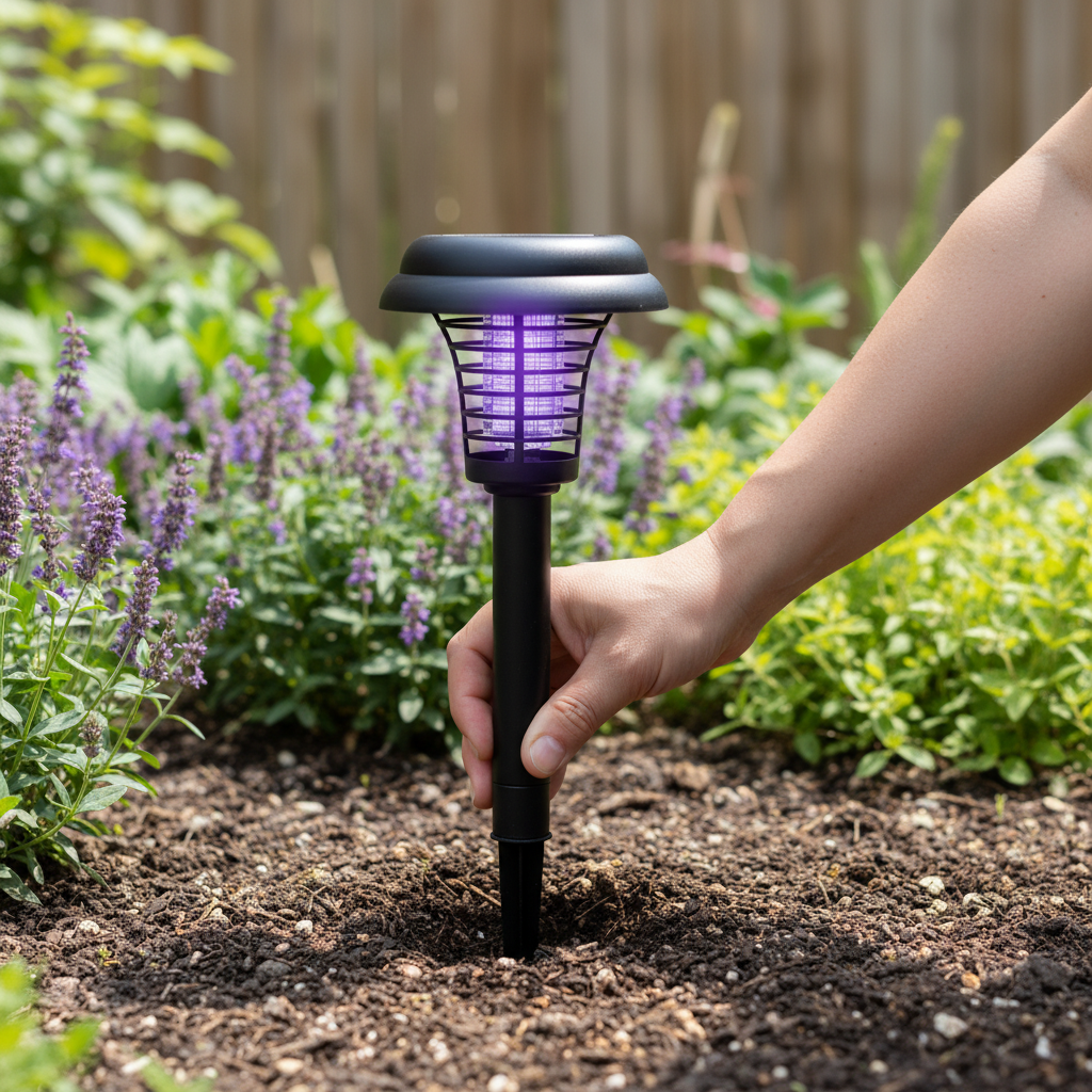 Solarna UV Lampa Protiv Komaraca i Insekata za Vrt i Dvorište – Vrtna oprema – Univerzalna – slika 6