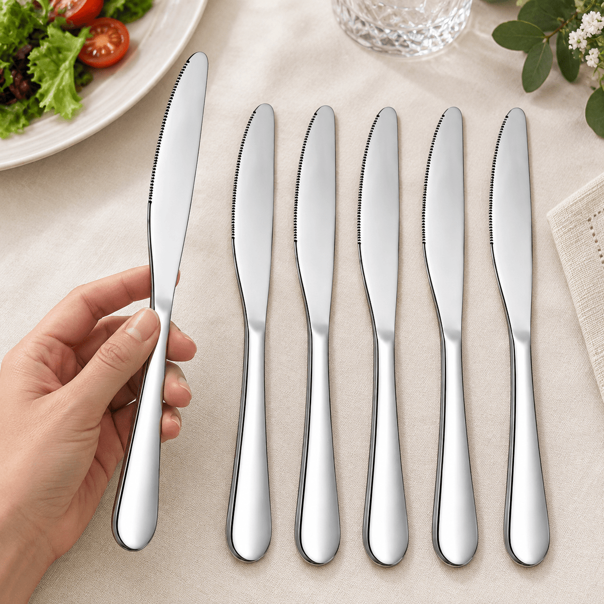 Srebrni stolni noževi – set 6 komada, 23,1 cm – Setovi srebrnih stolnih noževa – – slika 3