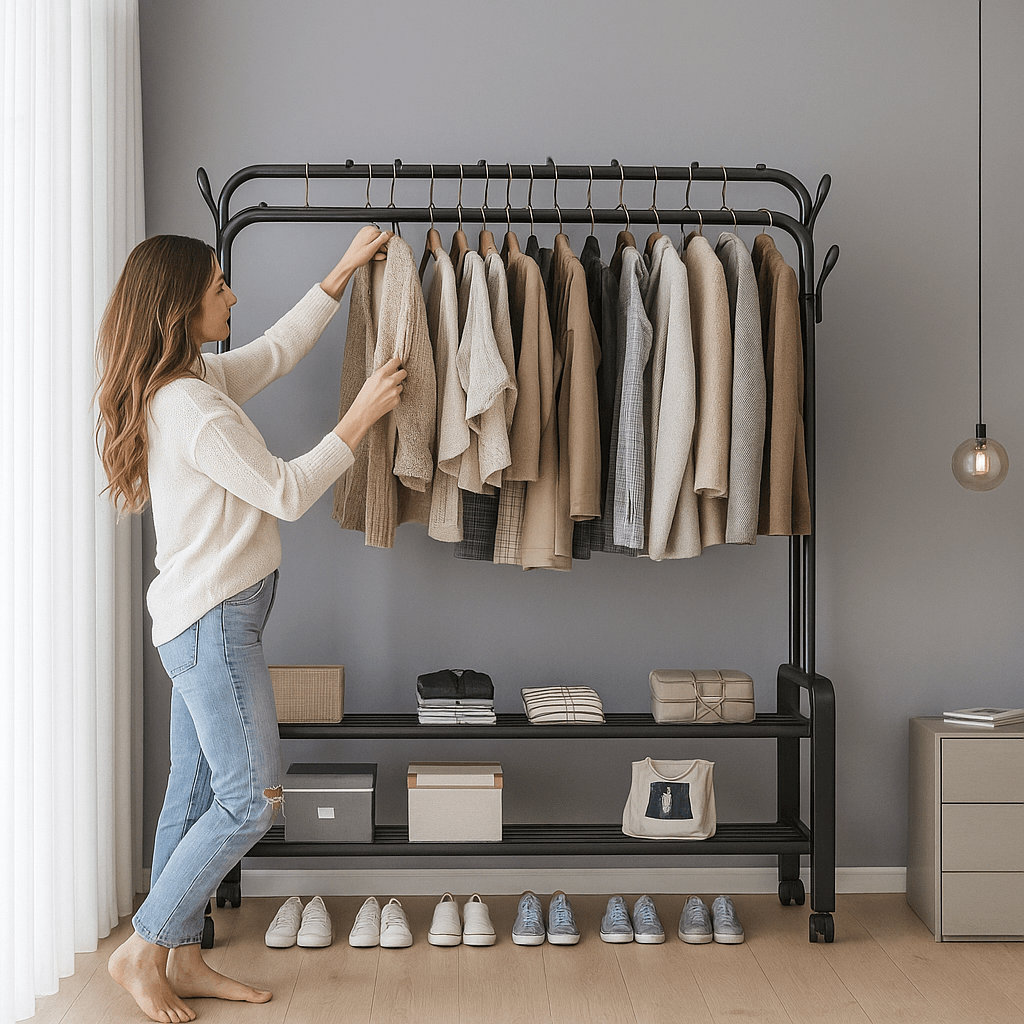 Stalak za Odjeću s Policama - SAMO KLIKNI