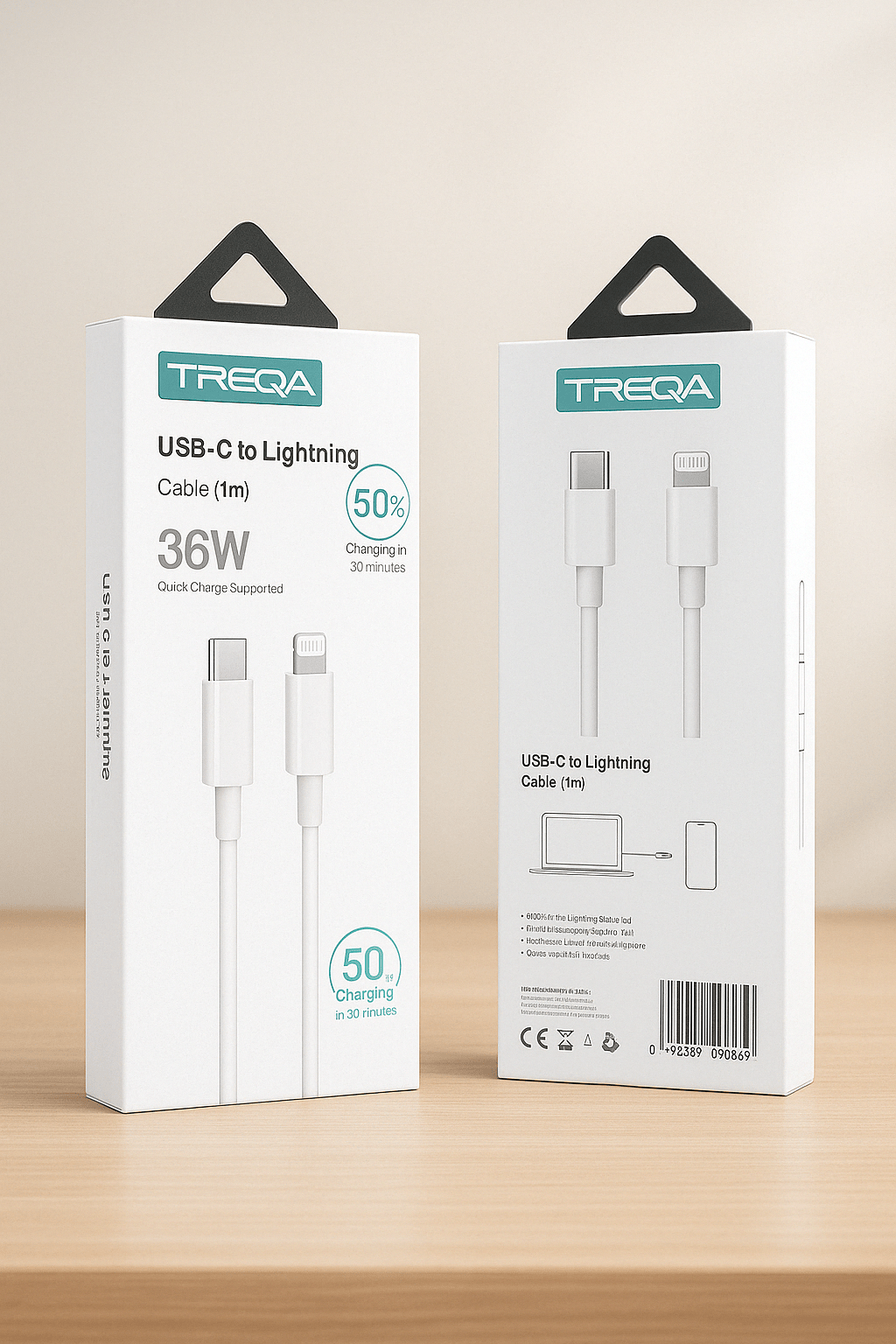 TREQA 36W USB‑C Lightning kabel (1 m) - SAMO KLIKNI