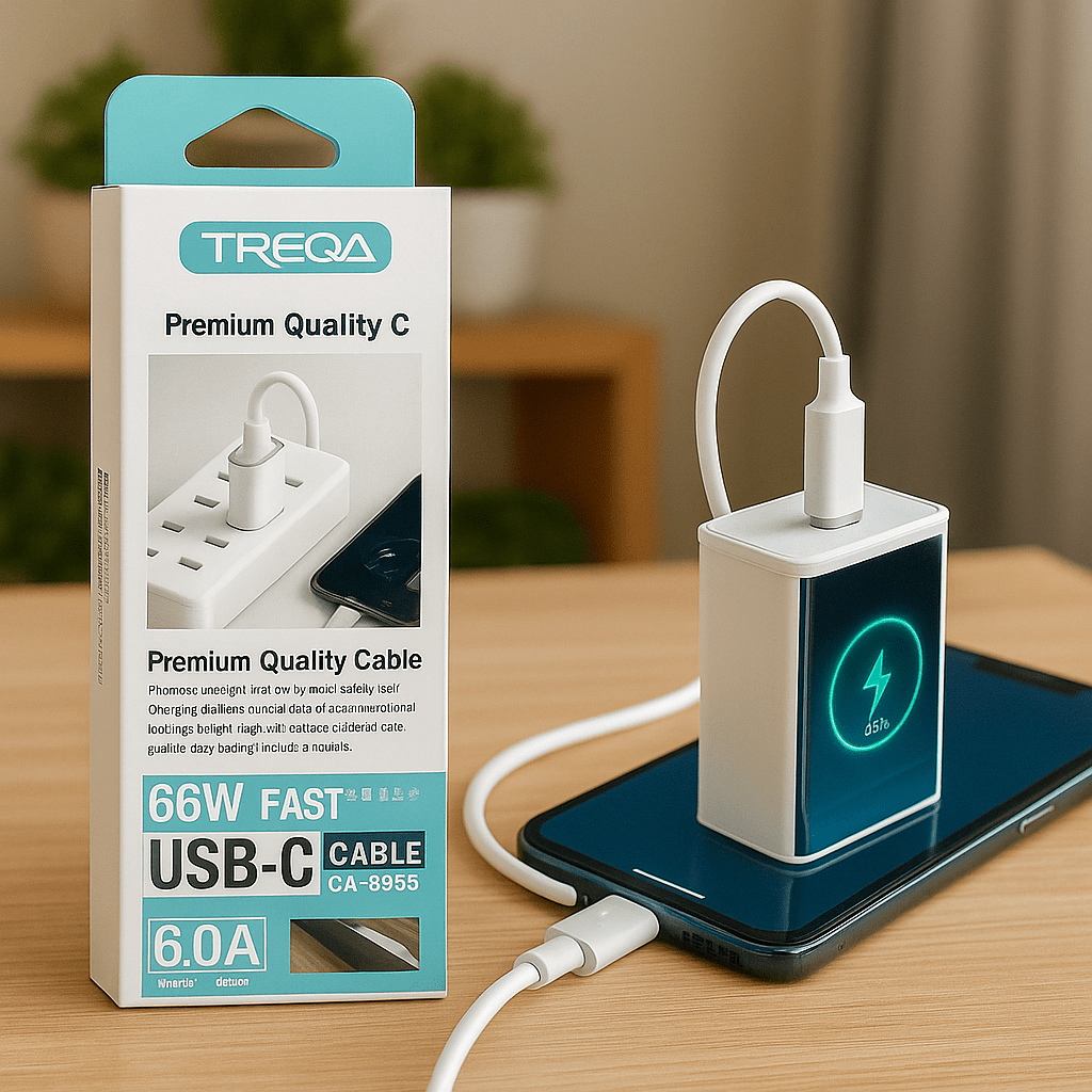 TREQA 66W USB‑C na USB‑C kabel - SAMO KLIKNI