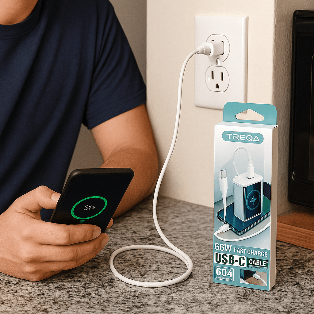 TREQA 66W USB‑C na USB‑C kabel - SAMO KLIKNI