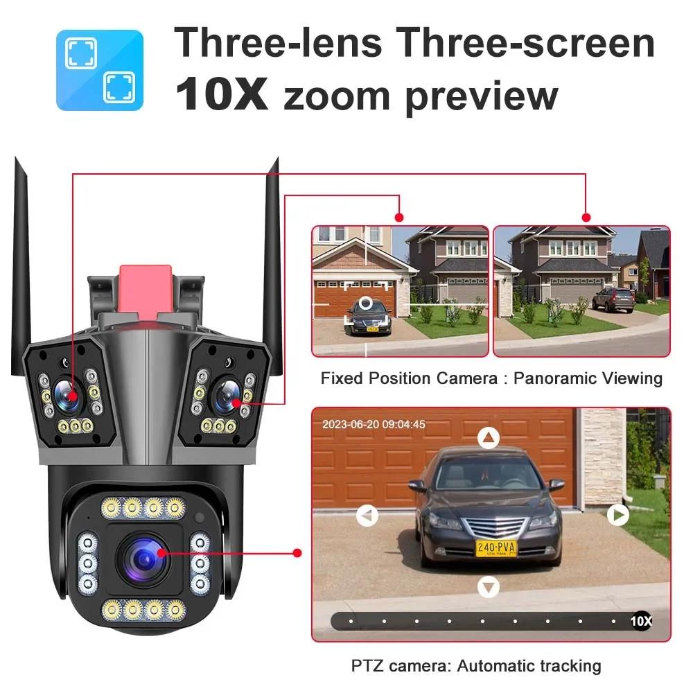 Trostruka CCTV PTZ IP Kamera 12MP - SAMO KLIKNI