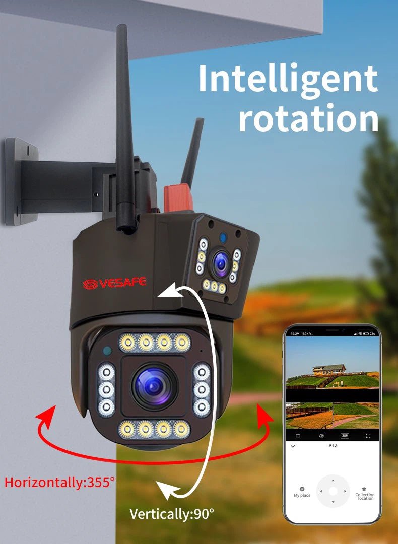 Trostruka CCTV PTZ IP Kamera 12MP - SAMO KLIKNI