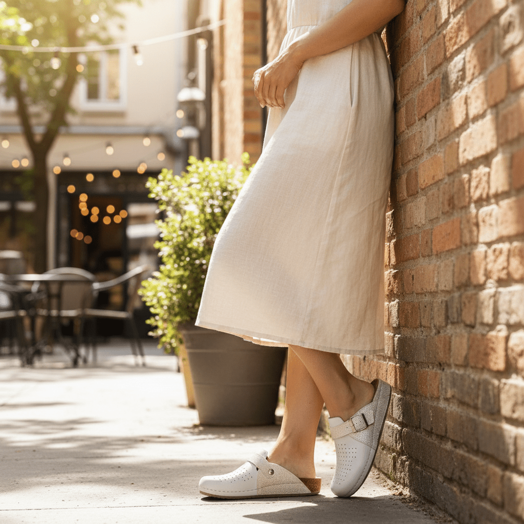 Udobne Ženske Papuče/Klompe – Ženska obuća – Bijela 37 – slika 5