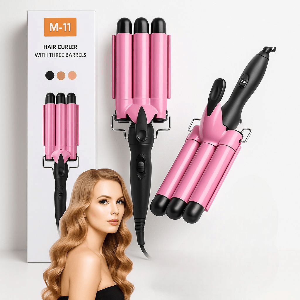 Uređaj za Valovitu Kosu s Tri Cijevi - SAMO KLIKNI