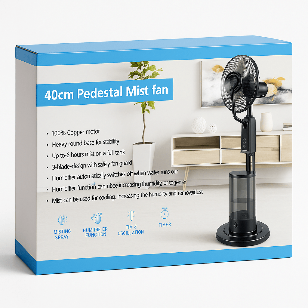 Ventilator s Raspršivačem Magle - SAMO KLIKNI